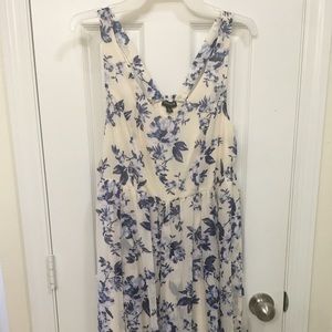 White and blue dress